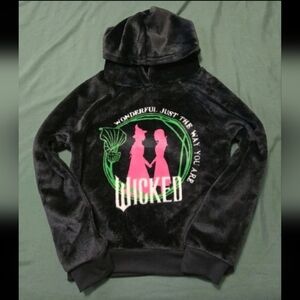 Black Wicked Hoodie with Pink and Green Design